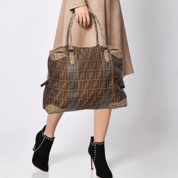 Fendi Handbags - ⚡️RARE⚡️Fendi Tobacco Zucca Coated & Canvas B Mix